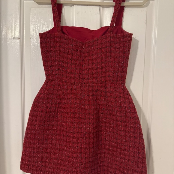 Amanda Uprichard Bethany Skort Red Romper in Durham Tweed - Picture 4 of 4